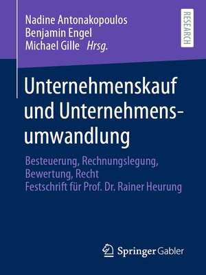 cover image of Unternehmenskauf und Unternehmensumwandlung
